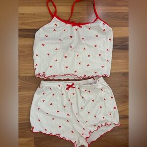Heart Print Women's Sleep/Night Set
